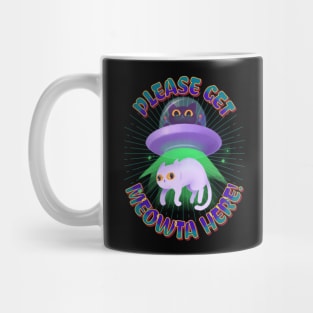 UFO Cat Get Meowta Here Mug